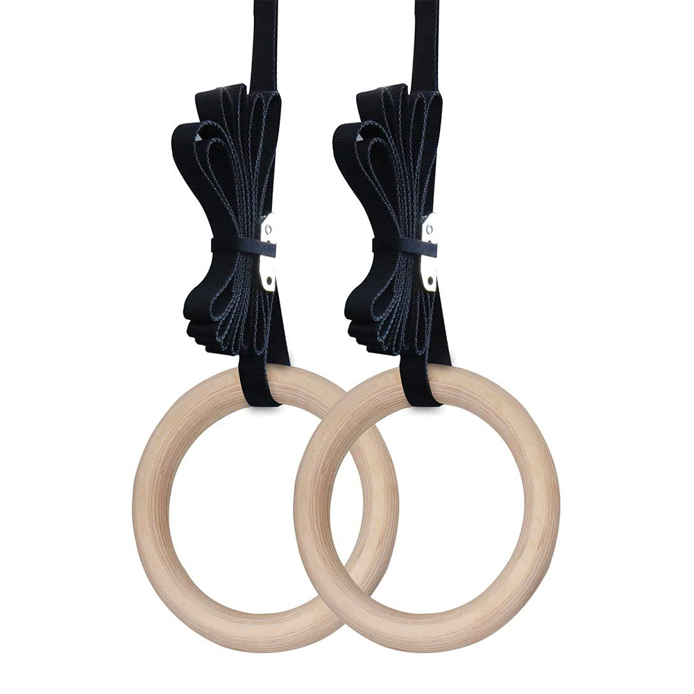 Gymnastic Ring Wood - 28/32MM Fitness Drewniane pierścienie gimnastyczne Fitness